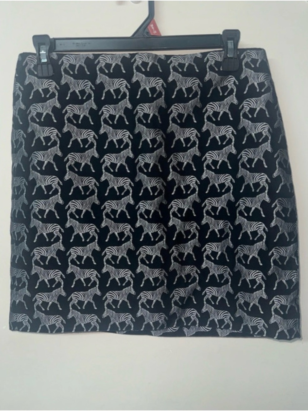 J crew Black Zebra-Print Mini Skirt